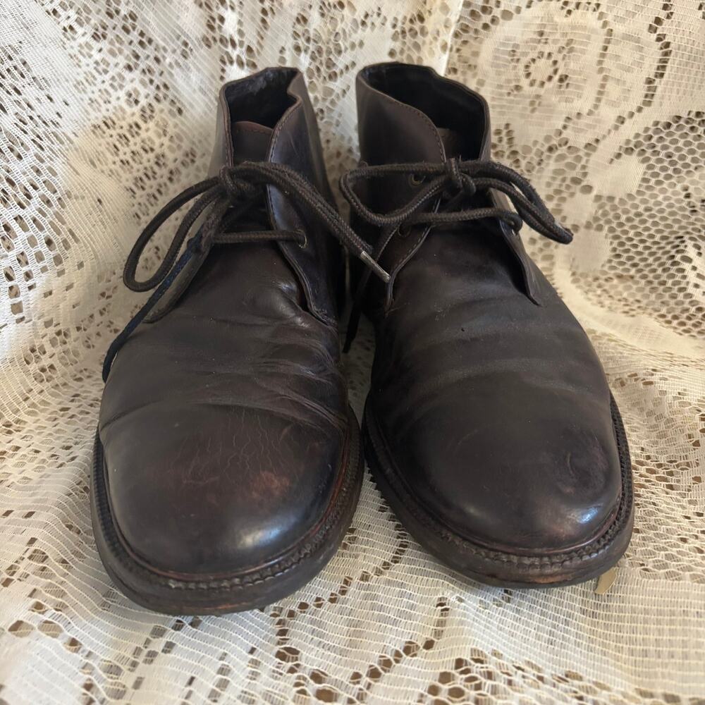 Johnston & Murphy 1850 Men's US 10.5 Dark Brown Leather Chukka Boots